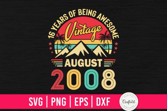 Download Vintage 2008 August 16th Birthday Gifts - Premium Bundle