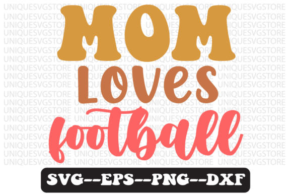 Download Mom Loves Football Retro Svg Design - Premium Resources