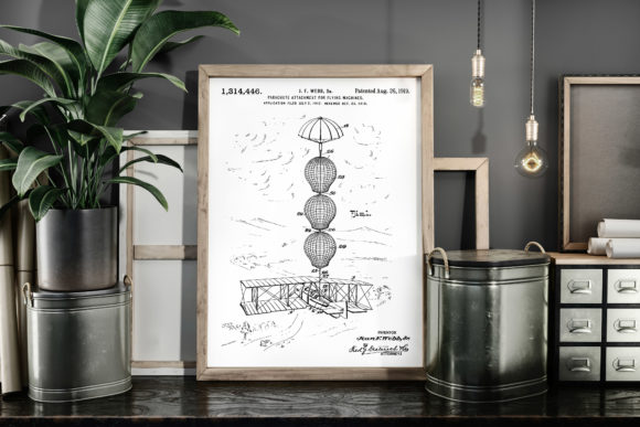 Download Parachute 1919 Vintage Patent Poster - 1919 Collection