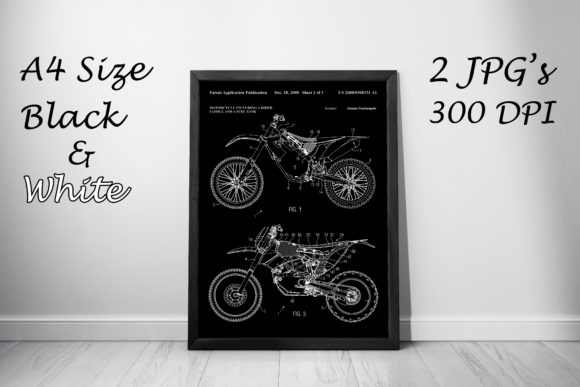Download Dirtbike Motorcycle Patent Poster Design - Premium Resources