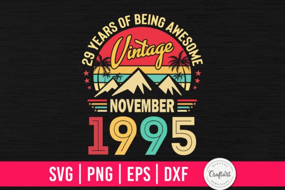 Download Vintage 1995 November 29th Birthday - 1995 Collection