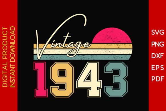 Download Vintage Classic Born in 1943 Birthday - Born Collection